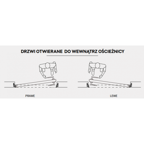 drzwi ukryte ECLISSE BATTENTE 50 z lustrem