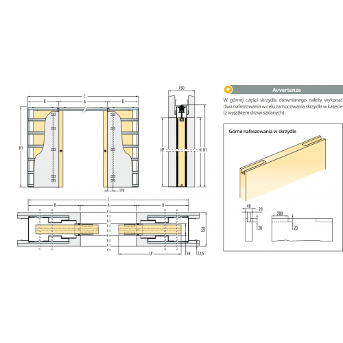 Kaseta ECLISSE SYNTESIS LUCE podwójna G-K 150