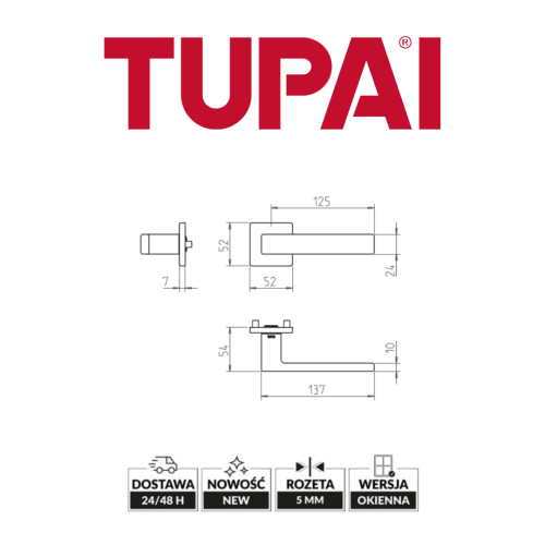 Klamka Tupai 4275 5SQ-96