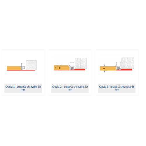 drzwi ukryte ECLISSE BATTENTE 50 PLUS