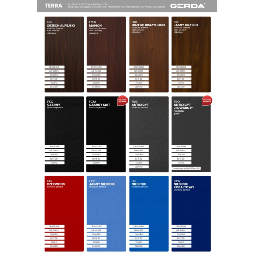 GERDA TEMPO TML TOKIO 1 drzwi Thermo Premium 60 Thermo Premium 75 Thermo Prime 75